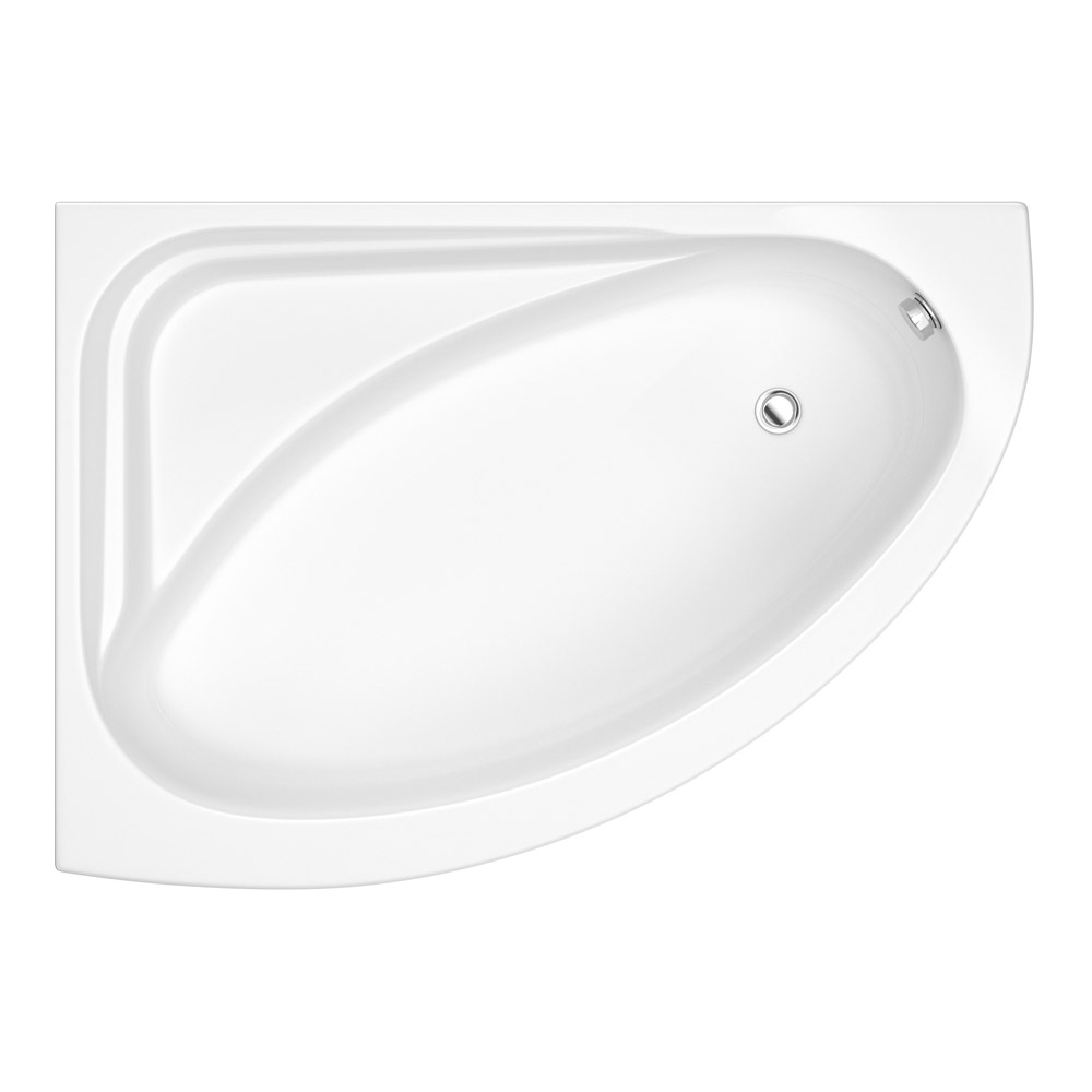 Trojancast Orlando Reinforced Corner Bath 1500 x 1060mm with Panel Left Hand