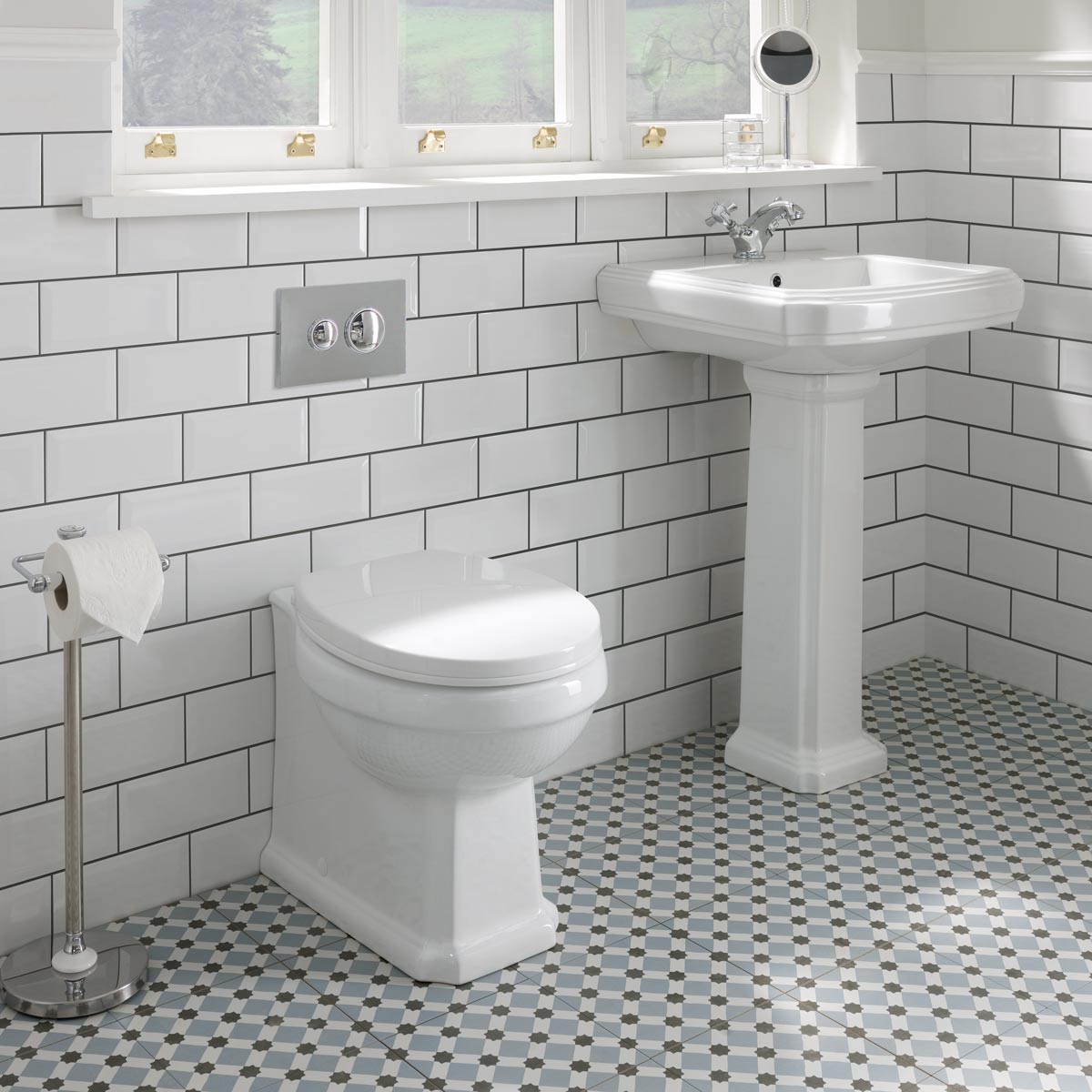 Oxford 1 Tap Hole Basin & Pedestal 570mm