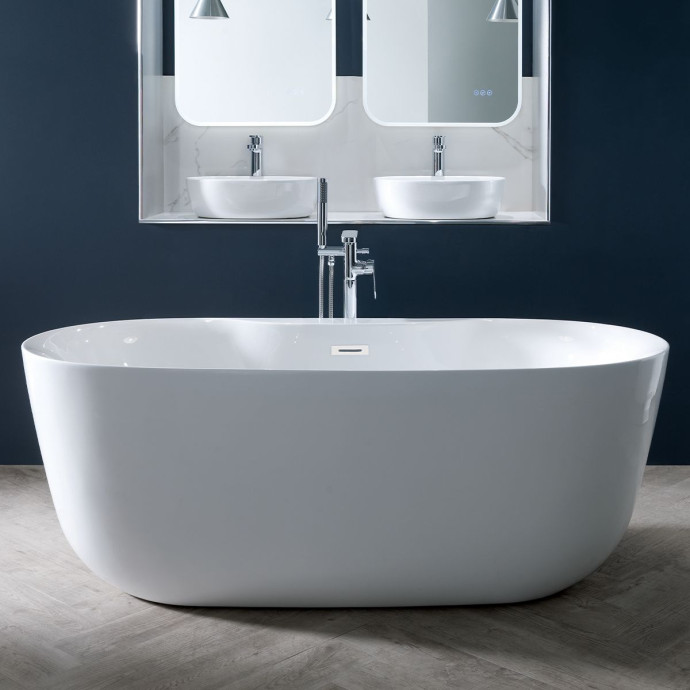Oxwich Freestanding Double Ended Bath 1700 x 800mm with Waste 