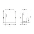 Premier Vault Wall Hung Vanity Unit & Basin Grey Avola 400mm Dimensions
