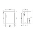 Premier Vault Wall Hung Vanity Unit & Basin Grey Mist Gloss 400mm Dimensions