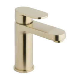 Prestige Cold Start Basin Mixer Tap Brushed Brass with Click Waste