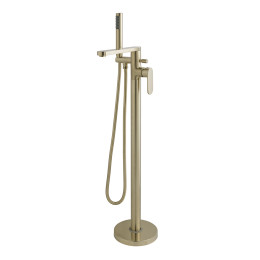 Prestige Freestanding Bath Shower Mixer Brushed Brass Cutout