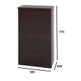 Purity Back To Wall Toilet Unit Chestnut 500mm Dimensions