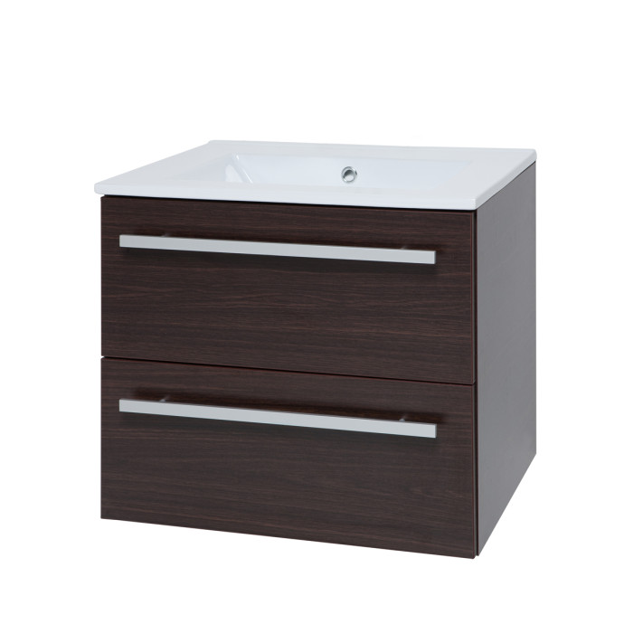 Purity Wall Hung Vanity Unit & Basin Chestnut 600mm