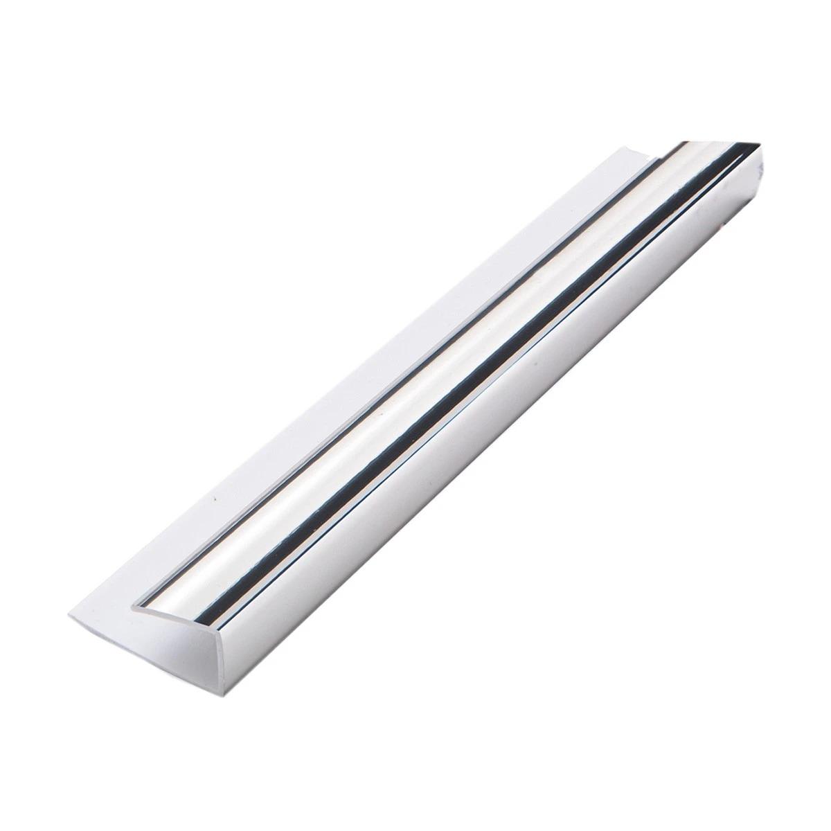PVC Trim 10.5mm End Cap Silver 2700mm