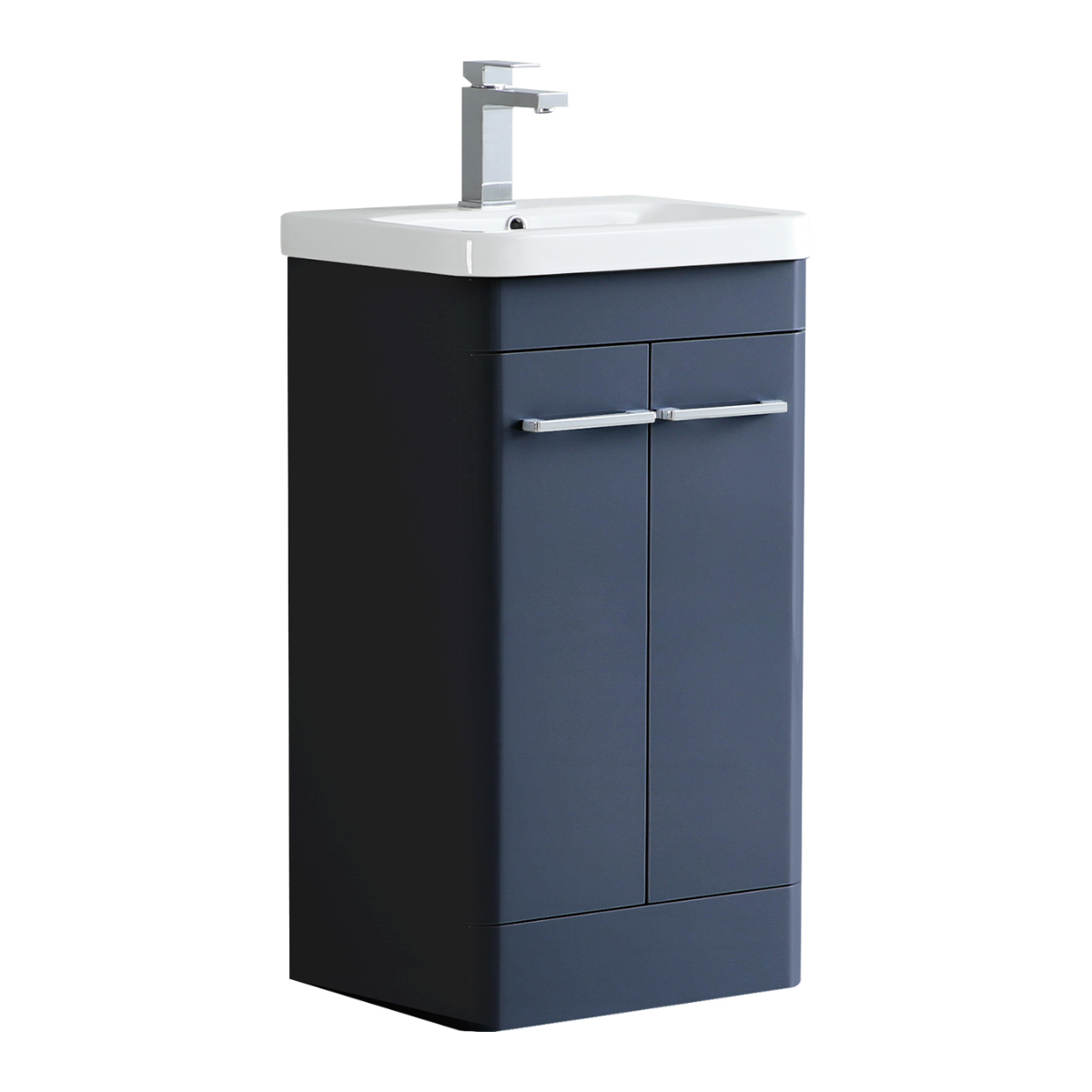 Radian 100% Waterproof Floorstanding Vanity Unit & Basin Dark Grey Gloss 500mm