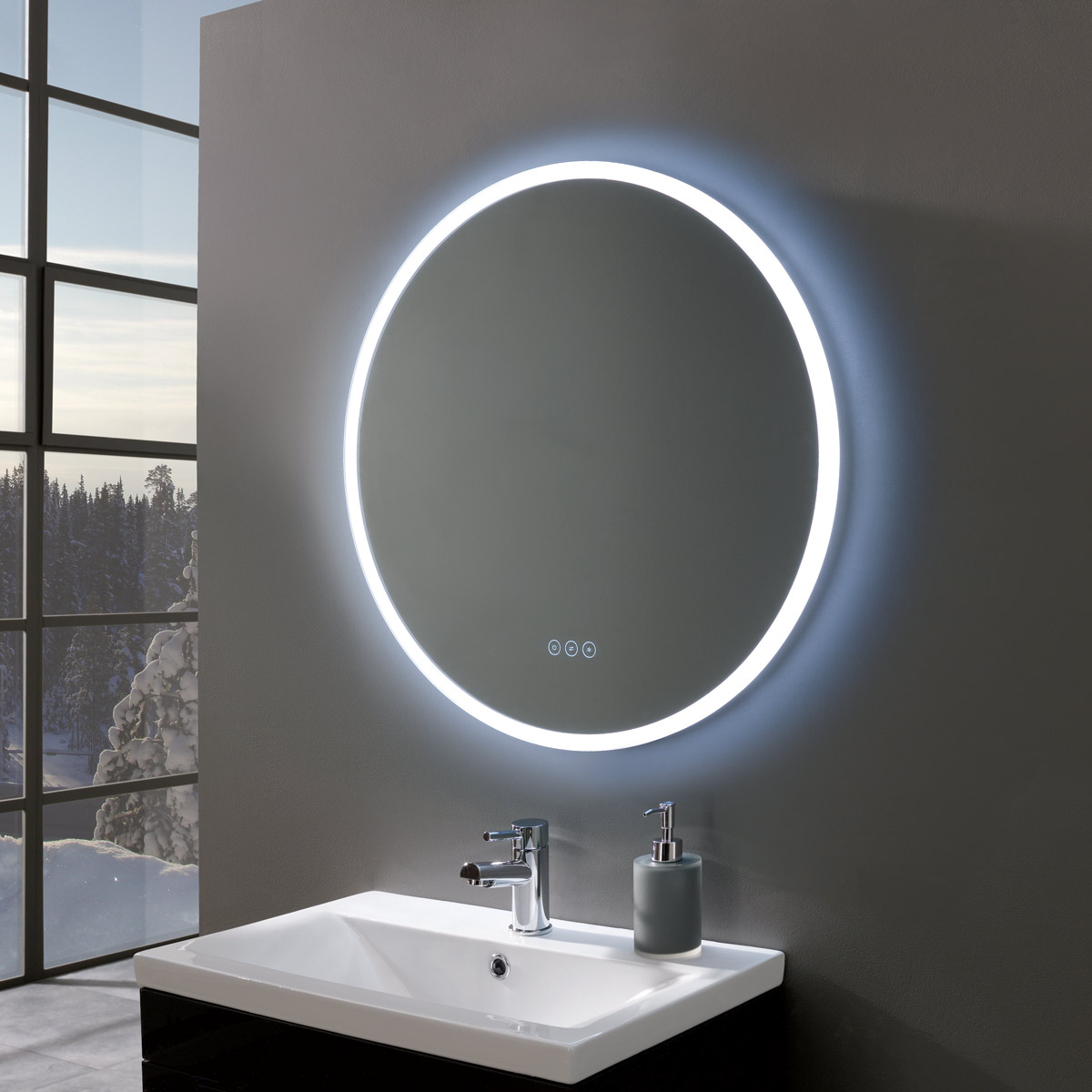 Round led new arrivals mirror bathroom