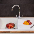 Reginox Tekno 1 Bowl Granite Kitchen Sink White 1000 x 500mm