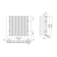 Rene Designer Single Radiator Anthracite 600 x 755mm Dimensions