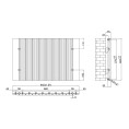 Rene Designer Single Radiator Anthracite 600 x 945mm Dimensions