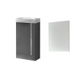 Royo Elegance Vanity Unit with Basin & Mirror Anthracite 450mm Cutout