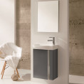 Royo Elegance Wall Hung Vanity Unit with Basin & Mirror Anthracite 450mm Roomset