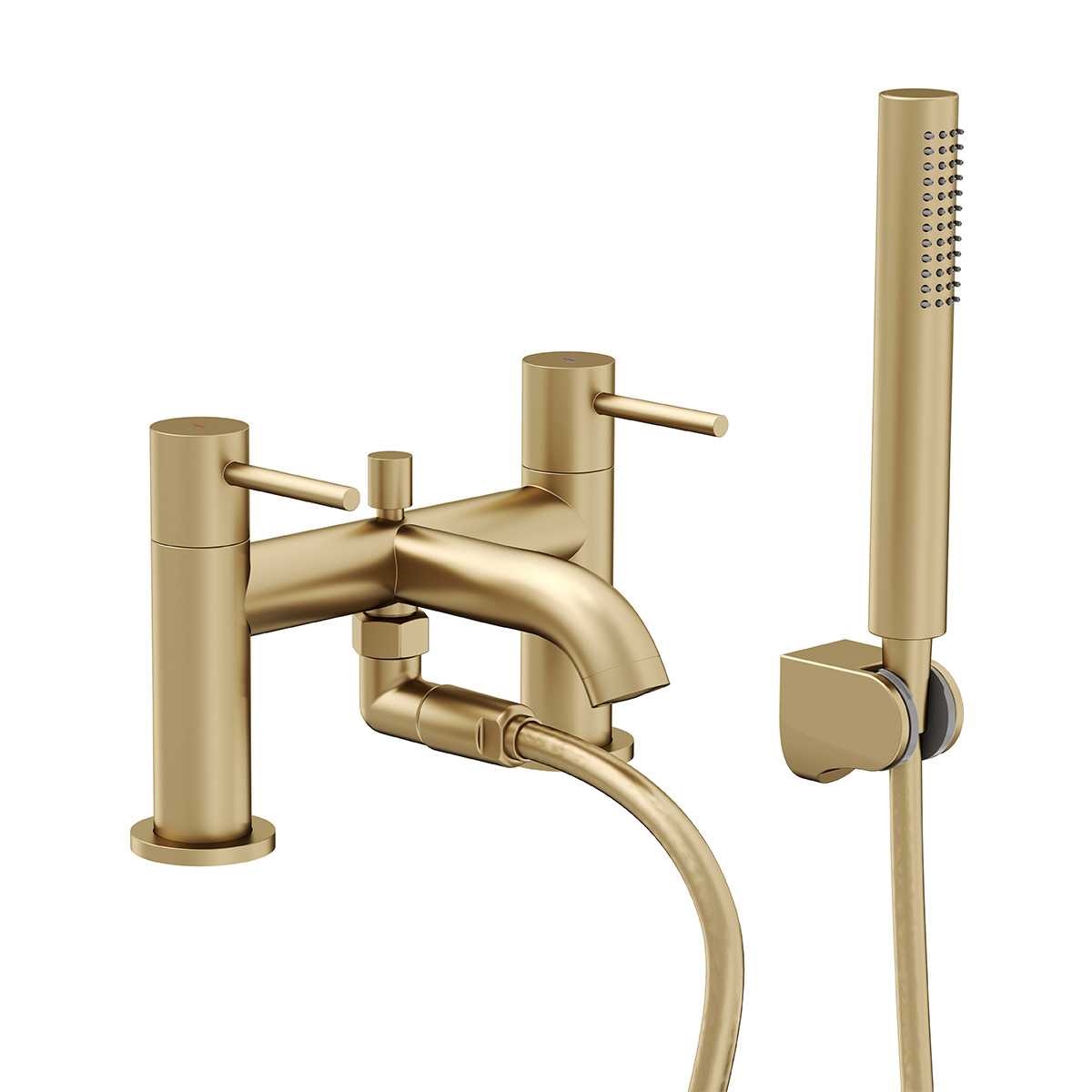 Serenity Brushed Brass Bath Shower Mixer Tap - Premium dual-function bathroom tap with shower attachment