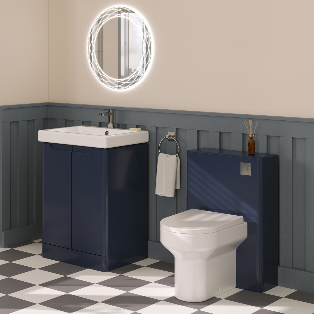 Soul Vanity Unit & Basin Matt Indigo 500mm
