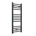 Straight Heated Towel Rail Anthracite 400 x 1000mm Cutout