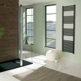 Straight Heated Towel Rail Anthracite 400 x 1000mm Roomset