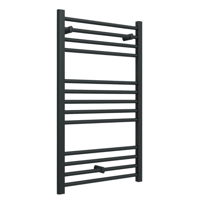 Straight Heated Towel Rail Anthracite 600 x 1000mm Cutout