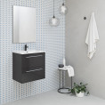 Royo Street 2 Drawer Vanity Unit with Basin & Mirror Anthracite 500mm Lifestyle