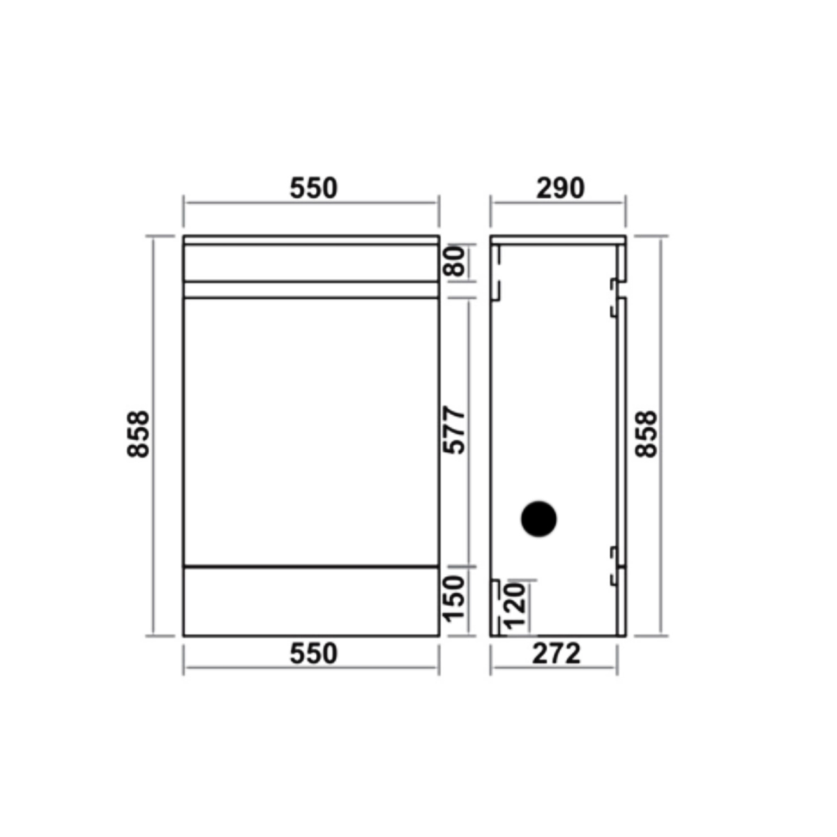 Style 100 Waterproof Back to Wall Toilet Unit Light Grey Gloss 550mm Style 100 Waterproof Back to Wall Toilet Unit Light Grey Gloss 550mm