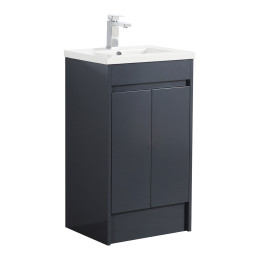 Style 100% Waterproof Floorstanding Vanity Unit & Basin Dark Grey Gloss 500mm