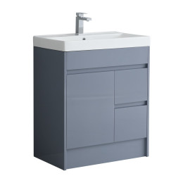 Style 100% Waterproof Floorstanding Vanity Unit & Basin Light Grey Gloss 750mm