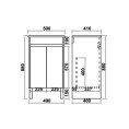 Style 100% Waterproof Floorstanding Vanity Unit & Basin White Gloss 500mm Technical