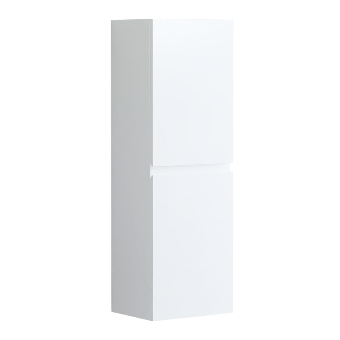 Style 100% Waterproof Wall Hung Tall Storage Unit White Gloss 400mm