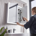 Tavistock Flex Double Door LED Illuminated Mirror Cabinet with Shaver Socket 650 x 700mm Lifestyle 2