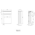 Tavistock Marston Back To Wall Toilet Unit Matt Spruce 560mm Dimensions