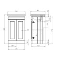 Tavistock Marston Vanity Unit & 1 Tap Hole Basin Matt Spruce 525mm Dimensions