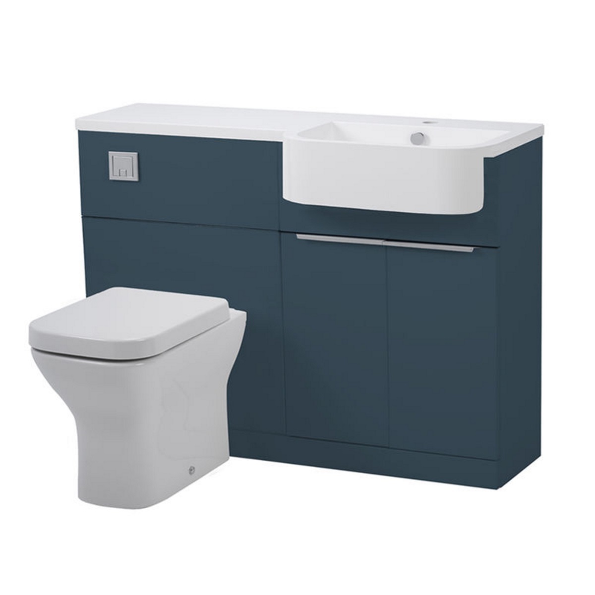 Tavistock Match Furniture Run & Basin Oxford Blue 1200mm Right Hand