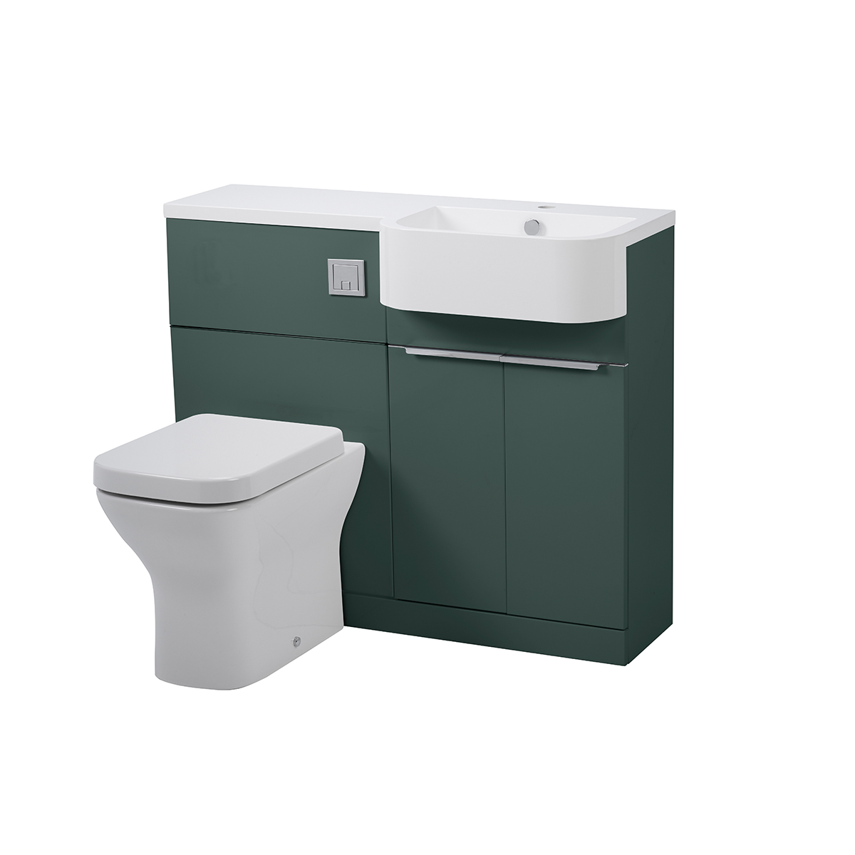 Tavistock Match Furniture Run & Basin Viridian Green 1000mm Right Hand