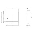 Tavistock Nexus Combination Furniture & Basin Urban Grey 1000mm Left Hand Dimensions