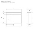 Tavistock Nexus Combination Furniture & Basin White Gloss 1200mm Left Hand Dimensions