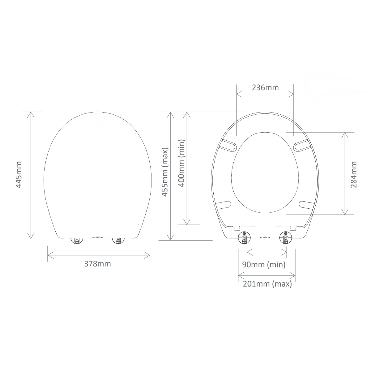 Universal Soft Close Toilet Seat White