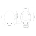 Tavistock Universal Soft Close Toilet Seat White Dimensions