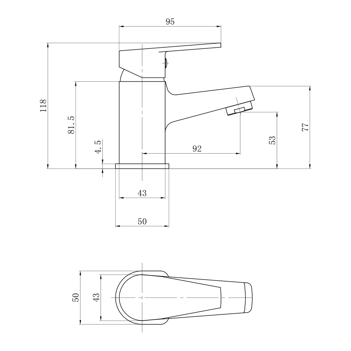 Tiber Basin Mixer Tap Sink Tap Bathroom Supastore