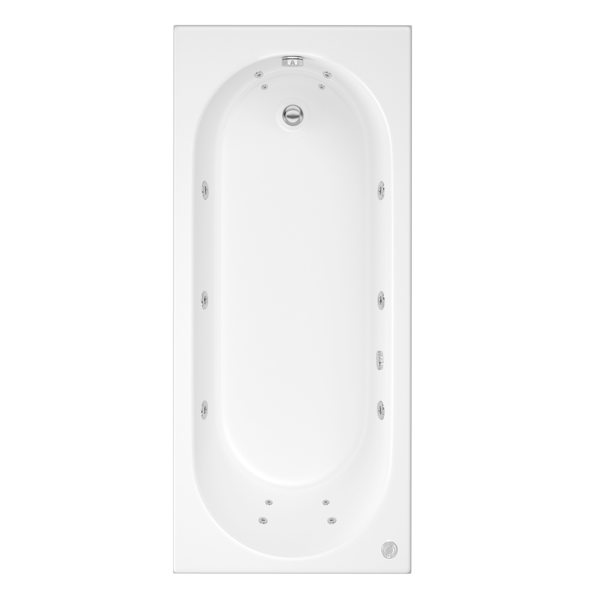 Trojan Cascade 1700 x 750 | 14 Jet Whirlpool Bath | Single Ended Bath