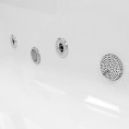 Trojan Concert P Shape 8 Jet Whirlpool Shower Bath 1675 x 850 with LED Light & Bath Waste Left Hand
