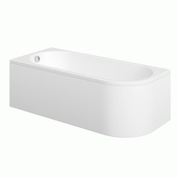 Trojan J Shape Acrylic Bath Panel White 1500 x 750