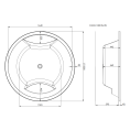 Trojan Oasis Round Inset Double Ended Bath 1800 Dimensions