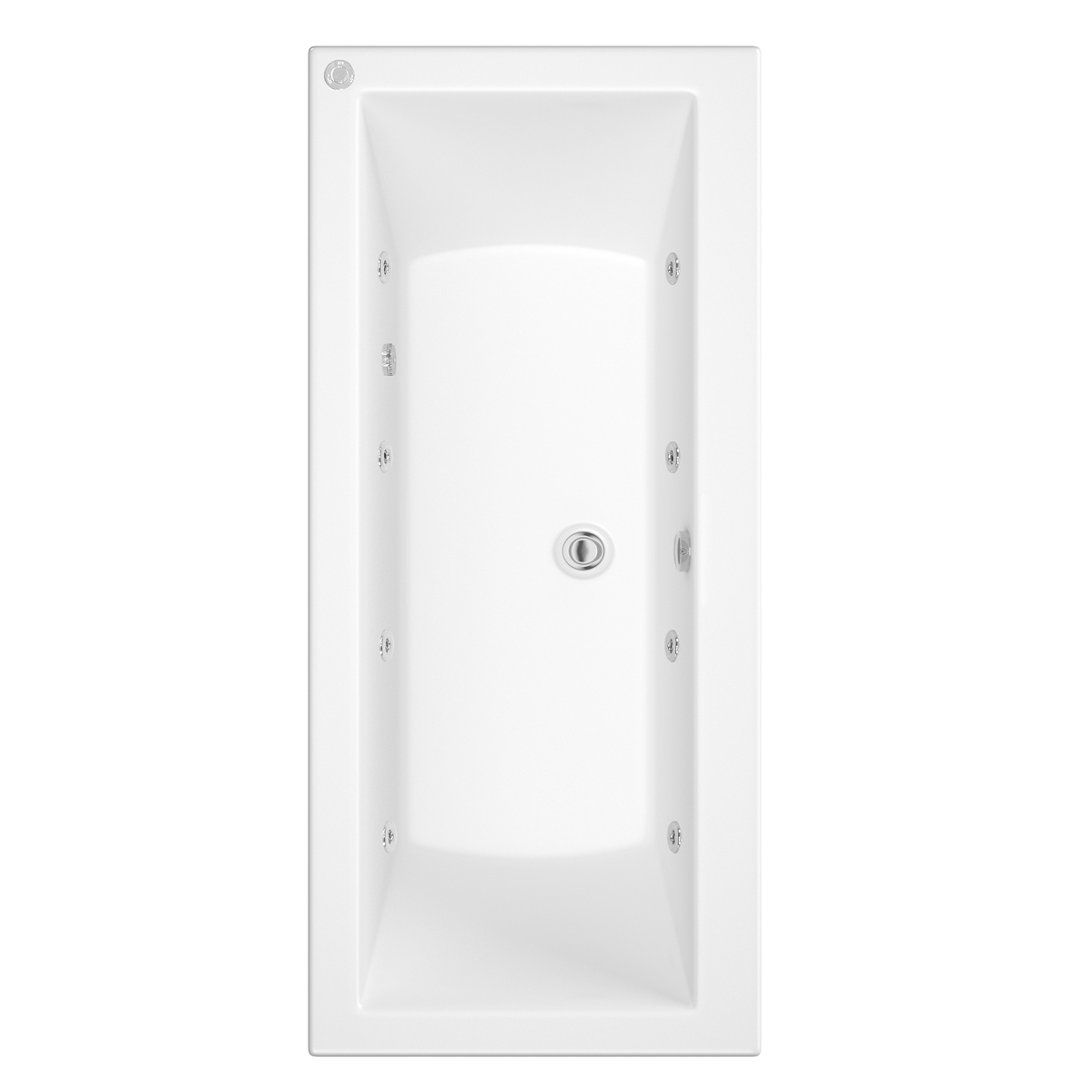 Trojan Solarna 1700 x 750 | 8 Jet Whirlpool Bath | Double Ended Bath