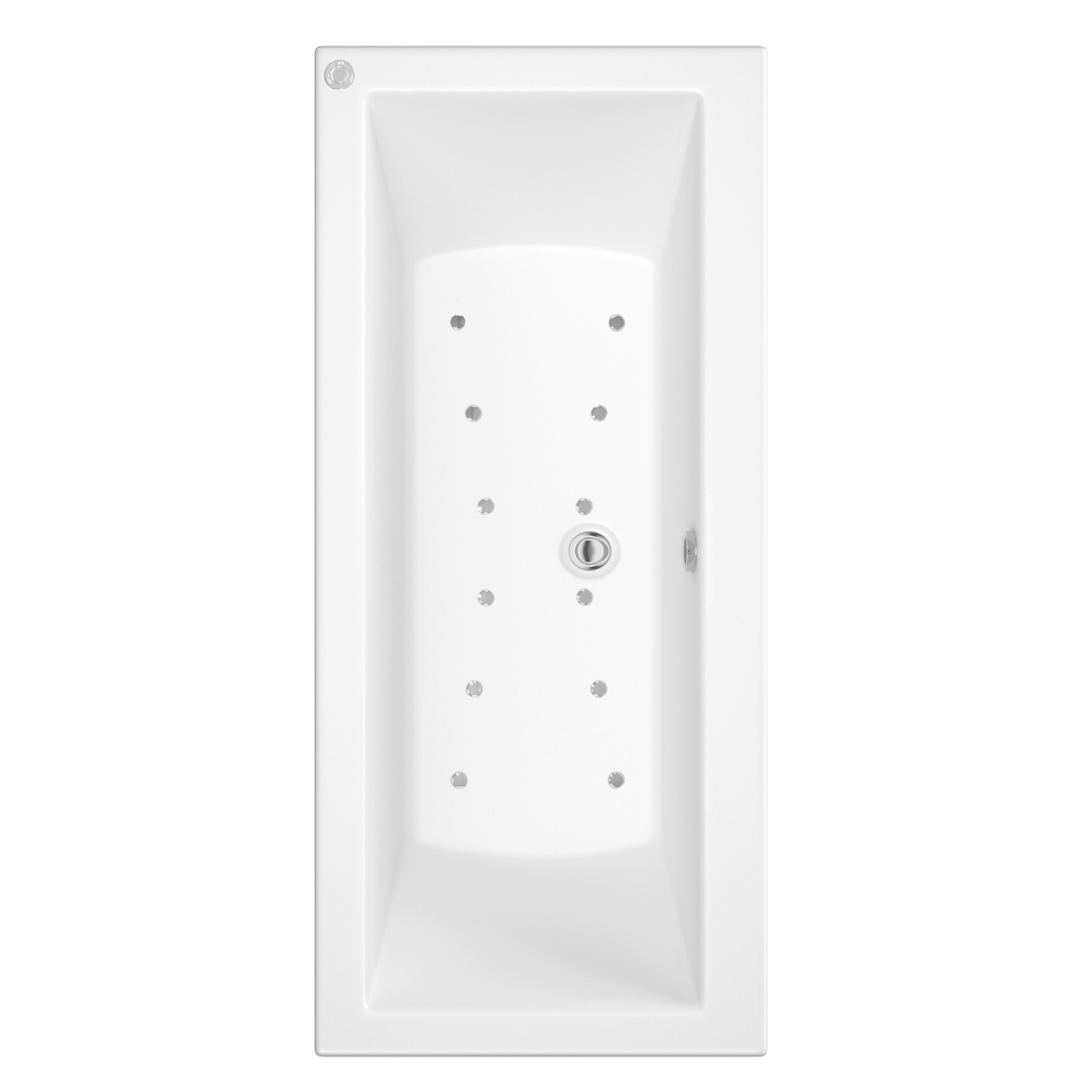 Trojan Solarna 1700 x 750 12 Jet Heated Air Spa Bath Double Ended Bath