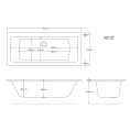 Trojan Solarna Reinforced Double Ended Bath 1700 x 700 Dimensions