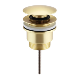 Universal Slotted / Solid Click Basin Waste Brushed Brass