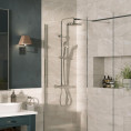 Globe Cool Touch Thermostatic Dual Function Bar Valve Shower System Roomset
