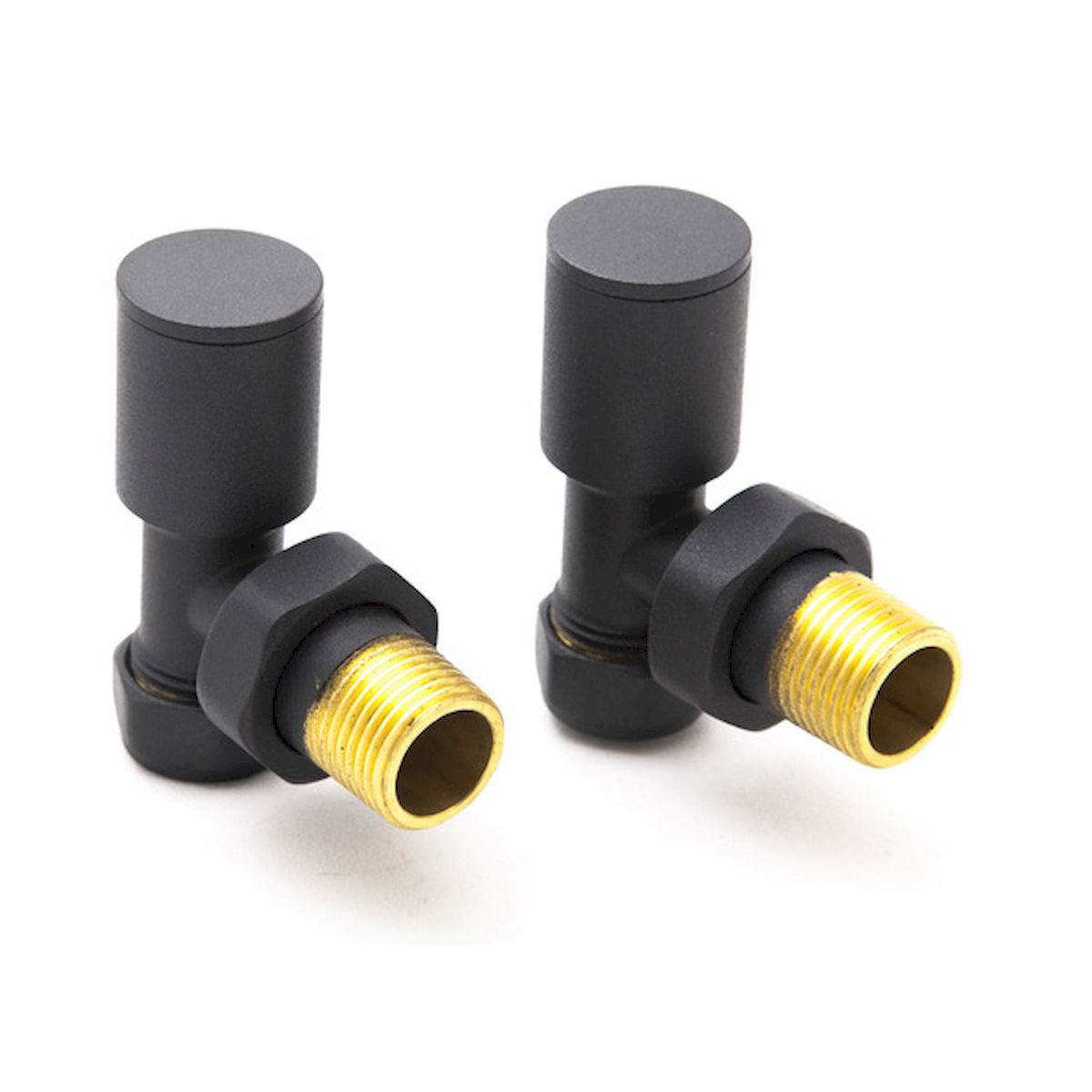 Warma Angled Radiator Valves Anthracite