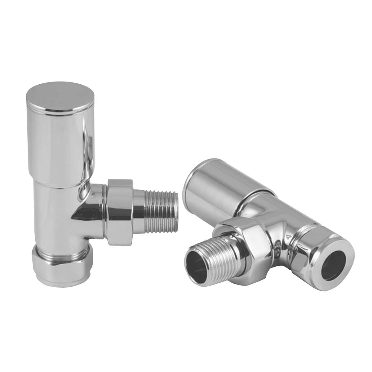 Warma Angled Radiator Valves Chrome