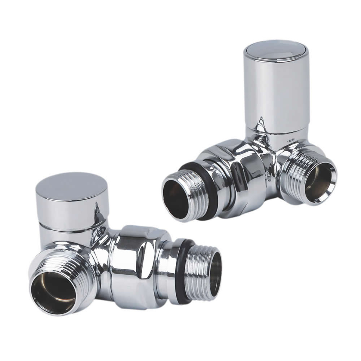 Warma Corner Radiator Valves Chrome